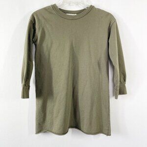 Go Gently Nation Kids Green Sweater Dress Size 7 Y Long Sleeve Organic Cotton